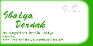 ibolya derdak business card